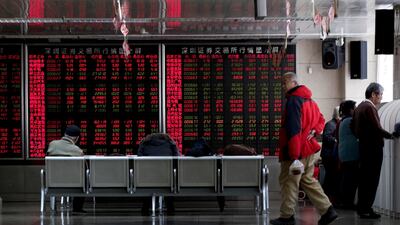 Chinese stocks rose on Friday on signs of possible progress in negotiations over Beijing's tariff war with Washington. AP