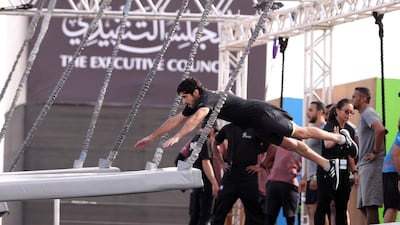 Sheikh Hamdan bin Mohammed was up for the challenge at Gov Games.