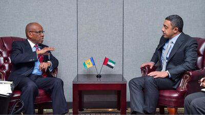 Sheikh Abdullah held discussions with Louis Straker, Saint Vincent and the Grenadines minister of foreign affairs, commerce and trade