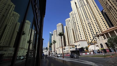 Jumeirah Beach Residence high to luxury-end apartments: 1BR - Dh115,000 average rental rate, down 2.5% year-on-year. 2BR - Dh148,000 average rental rate, down 9.2% year-on-year. 3BR - Dh193,000 average rental rate, down 3.5% year-on-year. Satish Kumar / The National
