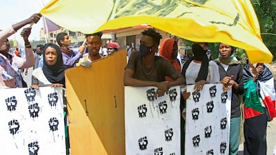 Sudanese anti-coup protesters in the capital Khartoum. AFP