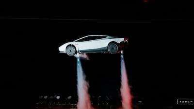 The Rocket version of the new Tesla Roadster during a demonstration in Texas. AFP