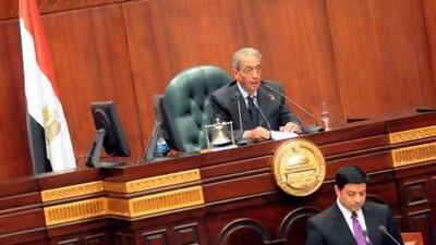 Former presidential candidate and opposition leader Amr Moussa addresses the 50-member panel that has been tasked with drawing up a new constitution.