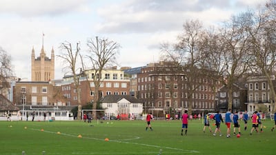 Westminster School playing fields at Vincent Square, London. Alamy