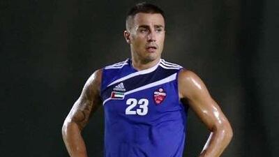 Al Ahli's Fabio Cannavaro trains in Dubai.