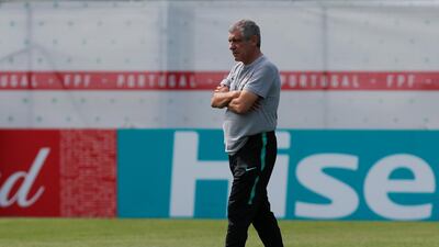 Сoach Fernando Santos attends a training session in Kratovo, Moscow, Russia on June 12, 2018. Maxim Shemetov / Reuters