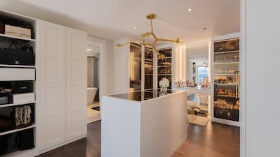 The large walk-in wardrobe.