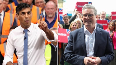 Rishi Sunak and Keir Starmer begin their general election campaigns. AFP / Reuters