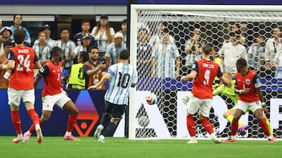 Argentina's Lionel Messi becomes the all-time leading World Cup goalscorer with his first strike against Austria. Reuters