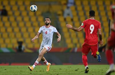 Shaheen Abdulrahman in action against Iran. Photo UAE FA
