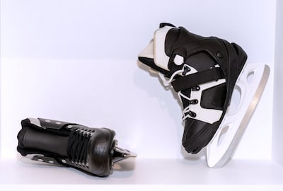 An ice rink is the setting for Sofiane Si Merabet’s work. Victor Besa / The National