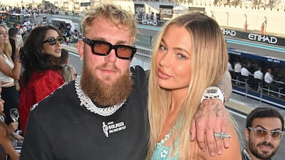 Jake Paul and Jutta Leerdam attend the Formula 1 Etihad Airways Abu Dhabi Grand Prix at Yas Marina Circuit. Getty Images
