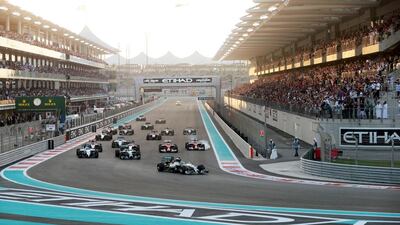 This year’s Formula One Abu Dhabi Grand Prix will take place on Sunday. Christopher Pike / The National