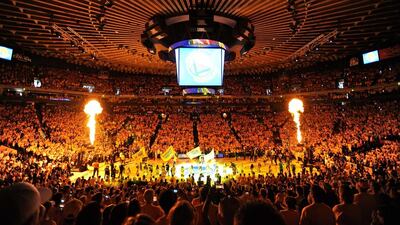 A view of pregame ceremonies prior to Game Seven of the Western Conference Finals between the Golden State Warriors and the Oklahoma City Thunder during the 2016 NBA Playoffs at ORACLE Arena on May 30, 2016 in Oakland, California. Robert Reiners/Getty Images/AFP