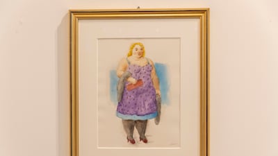 Woman with Fur by Fernando Botero (2023)