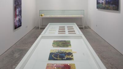 Installation view of Gozo Yoshimasu's work. Courtesy of Sharjah Art Foundation
