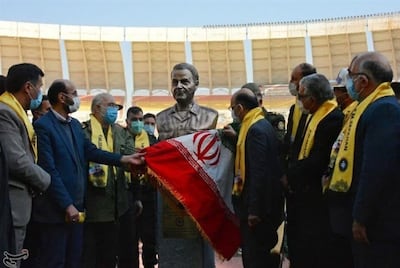 The Suleimani bust is unveiled. Photo: TasnimNews