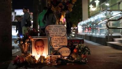 Flowers and mementos are pictured on the star of Stan Lee on the Hollywood Walk of Fame. Reuters