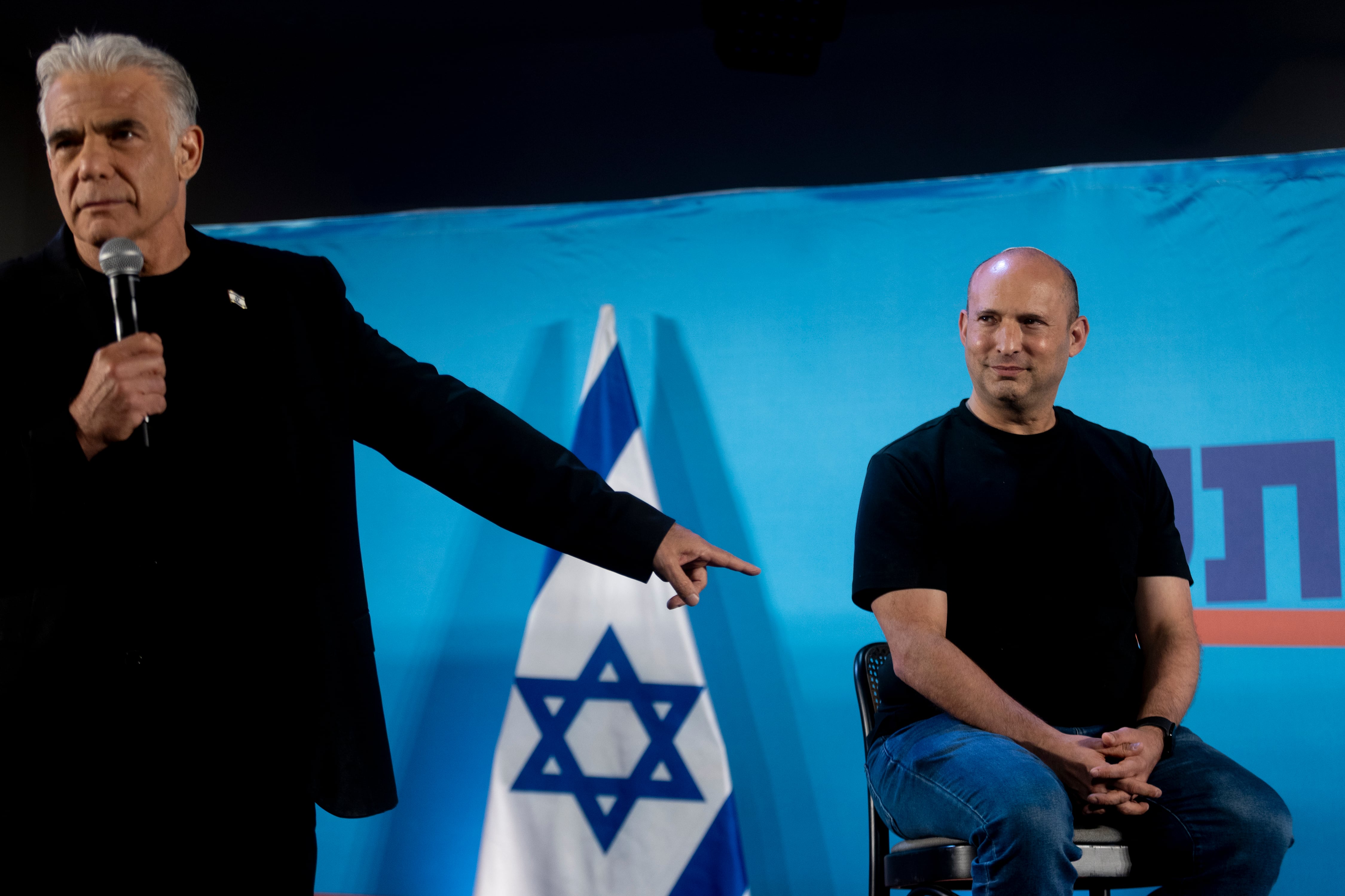Yair Lapid. left, and Naftali Bennett. Getty Images