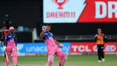 Riyan Parag hit an unbeaten 42 to help Rajasthan Royals defeat Sunrisers Hyderabad. Sportzpics for BCCI