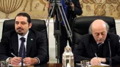 Sectarian tension drove a wedge between the Lebanese prime minister-elect Saad Hariri, left, and the Druze leader Walid Jumblatt, right.