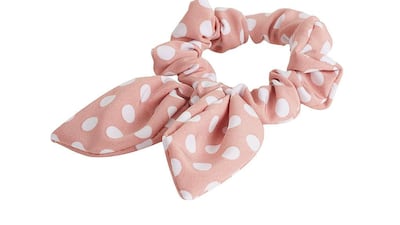 Brings back memories of the 1990s – in a good way. Scrunchie, Dh25, Topshop. Courtesy: Topshop