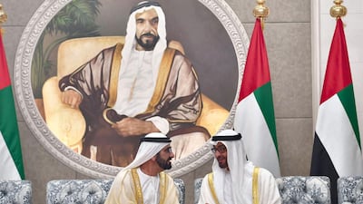 Sheikh Mohammed bin Rashid and Sheikh Mohammed bin Zayed at Eid AL Adha. Courtesy Dubai Media Office