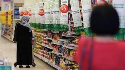 Muslim shoppers say they have been attracted to the Ramadan aisle at the Tesco Extra in north London. Stephen Lock / The National.