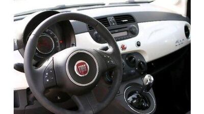 The Fiat 500's interior.