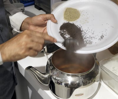 Mohammed Ismail prepares Karak Chai. Ravindranath K / The National