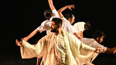 Hrishikesh Pawar dancing at the Hrishikesh Centre of Contemporary Dance in Pune, India