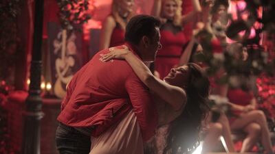 Salman Khan and Jacqueline Fernandez in Kick, now playing in UAE cinemas. Courtesy UTV Motion Pictures