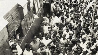 Bangabandhu Sheikh Mujibur Rahman greeting his supporters during the election campaign in 1970. This was the firstand only general election held in Pakistan before Bangladesh got its Independence. Courtesy Bangladesh Liberation War Museum