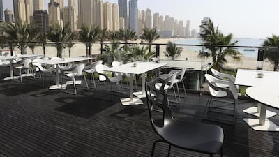 The Onshore Social at Skydive Dubai’s Zero Gravity (or “0 Gravity”, as many of its signs style it) is remarkable for two reasons. Chiefly, that it’s a day/night brunch with lie-in-enabling timings (3pm to 6pm); secondly, the bulk of your three-course food is delivered to your table on waiter-worryingly large platters (there’s bread, cheese and additional desserts inside, too). Sarah Dea / The National