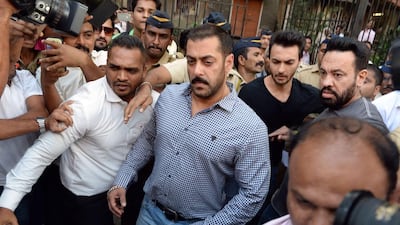Salman Khan walks from Bombay High Court in Mumbai on December 10, 2015, after being acquitted of culpable homicide. AFP