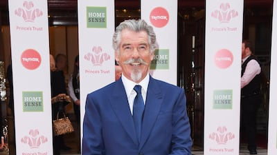 Actor Pierce Brosnan arrives at The Prince's Trust Awards held at the London Palladium on March 11, 2020. Getty Images