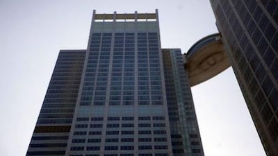 The world’s highest presidential suite comes with a private entrance, a butler and its own cinema seen here suspended at 200 meters above ground at the St Regis Hotel on the in Abu Dhabi Corniche.