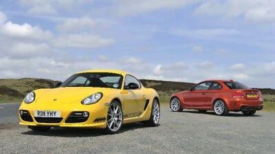 The Cayman R has a mid-mounted 3.4L flat-six engine and the BMW a front-mounted 3.0L straight six. The BMW is quicker to 100kph but not by much. Max Earey