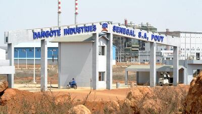Investment Corp of Dubai in 2014 invested $300 million into Nigeria’s Dangote Cement. Above, the company's cement plant in Dakar, Senegal. Seyllou / AFP