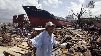Tacloban city remains littered with debris, and there are shortages of food and water and no electricity since Typhoon Haiyan slammed into the province. Aaron Favila / AP