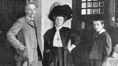 Richard Strauss with his wife and son in London in 1910. Published April 2014
