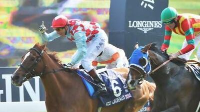 Red Cadeaux made up for the disappointment of losing at last year's Melbourne Cup by winning the Hong Kong Vase today. Vince Caligiuri / Getty Images