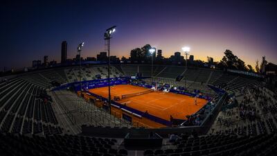 The Guillermo Vilas court during a quarter-final match between Serbians' Miomir Kecmanovic and Laslo Djere during the Argentina Open at Buenos Aires Lawn Tennis Club on Friday, March 5. Kecmanovic won in straight sets. Getty