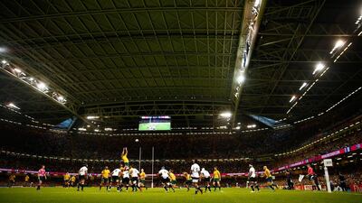 A general view of Australia v Fiji at the Millennium Stadium in Cardiff on Wednesday at the 2015 Rugby World Cup. Laurence Griffiths / Getty Images