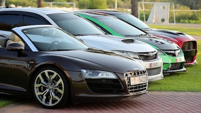 The idea for the event came about after an unofficial meet-up at Yas Gateway Park South that attracted 350 cars. Pawan Singh / The National