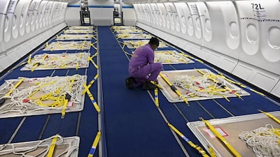 Airlines are refitting their passenger planes to transport cargo amid a lull in air travel. AFP