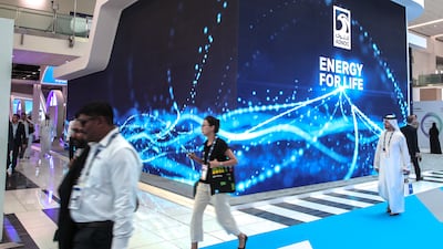 At the start of Adipec, Adnoc doubled its carbon capture target to 10 million tonnes per year by 2030. Victor Besa / The National