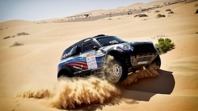Vladimir Vasilev of G-Energy Team during Day 1 of the Abu Dhabi Desert Challenge on April 3, 2016. Courtesy Total Communications