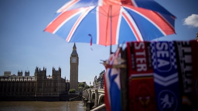 Westminster, home to the Houses of Parliament, seen from Southbank, in London, on July 8. Senior Conservative members of parliament launched their leadership bids to replace British prime minister Johnson, who resigned as Tory Party leader on July 7. EPA