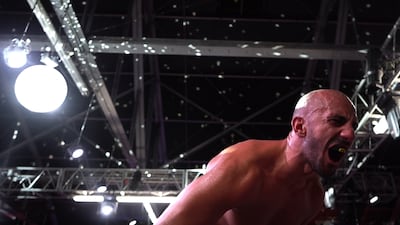 The thrill of victory after a stoppage for Nadim Salloum. William Nasr for The National